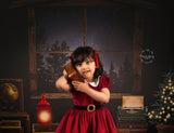 Laden Sie das Bild in den Galerie-Viewer, Fox Vinyl Night Christmas Backdrop with Window Sky - Foxbackdrop