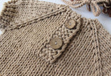 Laden Sie das Bild in den Galerie-Viewer, Fox Neugeborenes Khaki Knit Outfit Kleider mit Kleidung für Baby Fotoshooting