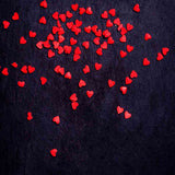 Laden Sie das Bild in den Galerie-Viewer, Fox Rolled Vinyl Navy Blue with Red Heart Valentine Backdrop-Foxbackdrop