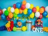 Laden Sie das Bild in den Galerie-Viewer, Fox Rolled Cake Smash Children Birthday Vinyl Backdrop Designed By Blanca Perez-Foxbackdrop