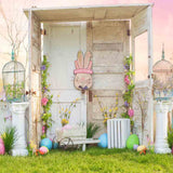 Laden Sie das Bild in den Galerie-Viewer, Fox Rolled Vinyl Easter Wooden Room Photo Backdrop-Foxbackdrop