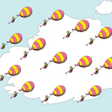 Laden Sie das Bild in den Galerie-Viewer, Fox Rolled Vinyl Hot Air Balloon Children Photoshoot Backdrop-Foxbackdrop