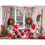 Laden Sie das Bild in den Galerie-Viewer, Fox Window Christmas Trees Vinyl Backdrop - Foxbackdrop