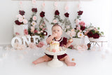 Laden Sie das Bild in den Galerie-Viewer, Fox Gerollt Kinder Cake Smash Geburtstags Vinyl Hintergrundrolle Design von Kali