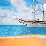 Laden Sie das Bild in den Galerie-Viewer, Fox Rolled Summer Beach Steamship Vinyl Children Backdrop-Foxbackdrop