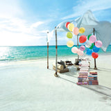 Laden Sie das Bild in den Galerie-Viewer, Fox Rolled Summer Beach Books Shed Vinyl Children Backdrop-Foxbackdrop