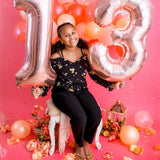 Laden Sie das Bild in den Galerie-Viewer, Fox Children Birthday Pink Balloons Vinyl Photo Backdrop Design By Neiva-Foxbackdrop